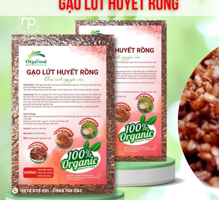 Mẫu tem gạo lứt huyết rồng